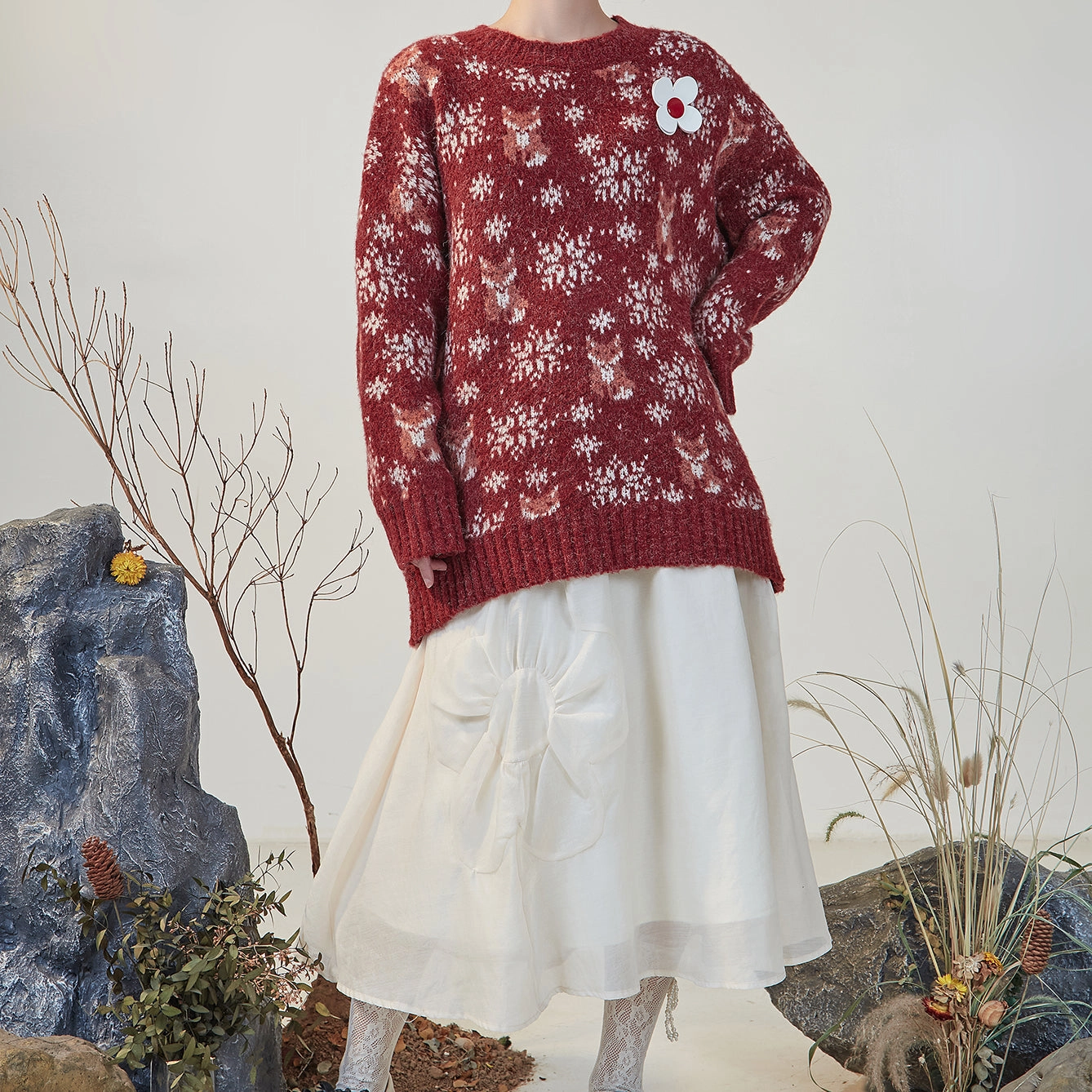 Winter Fox Sweater (3 Colors)