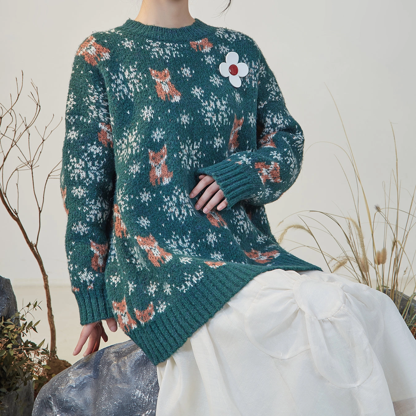 Winter Fox Sweater (3 Colors)